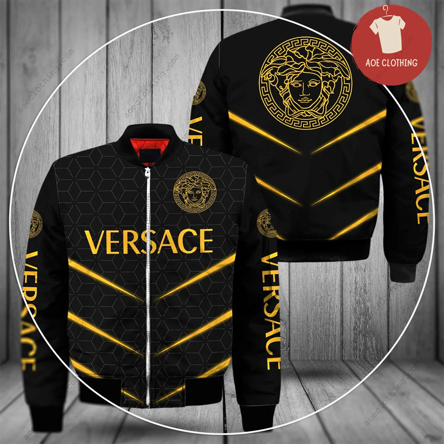Gianni versace black bomber jacket luxury clothing outfit for men women